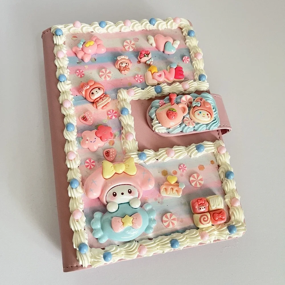 Decoden pink My Melody 3 D sweet piano unofficial journal 3 ring mini binder 5x7